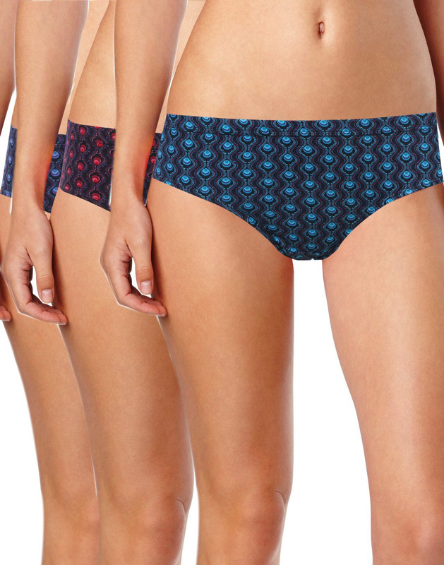 Lure Wear PEA03 Women Hipster Multicolor Panty(Pack of 3)