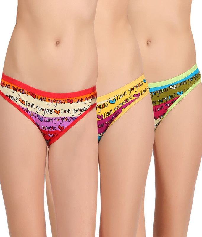 Softskin Women Bikini Multicolor Panty(Pack of 3)