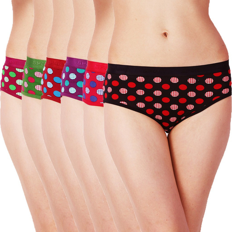 Aruba Women Hipster Purple, Green, Maroon, Black, Pink Panty(Pack of 6)