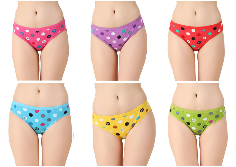Keoti Women Hipster Multicolor Panty(Pack of 6)