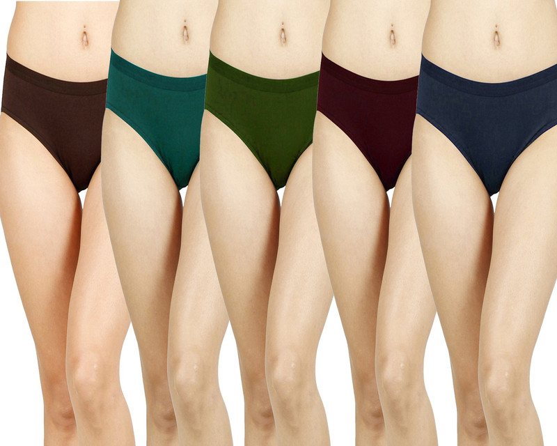 E'Hiose Women Hipster Multicolor Panty(Pack of 5)