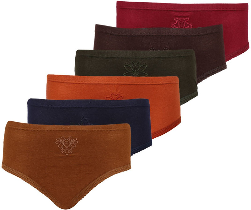 Vaishma Women Hipster Multicolor Panty(Pack of 6)