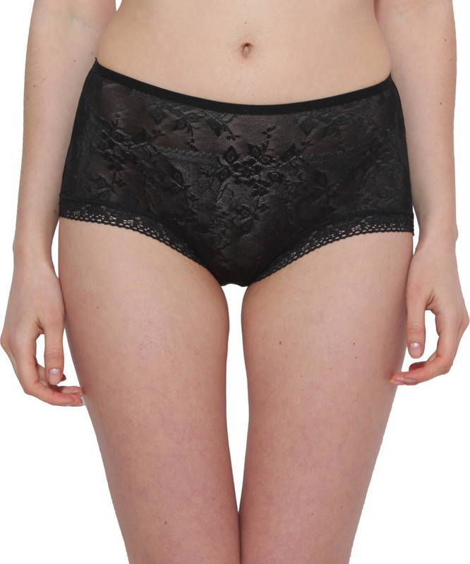 Mannis Women Hipster Black Panty(Pack of 1)