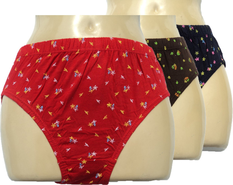 Priya Tex Women Hipster Red, Blue, Grey Panty(Pack of 3)