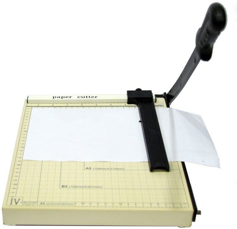 cyua A-4 Plastic Grip Hand-held Paper Cutter(Set Of 1, White)