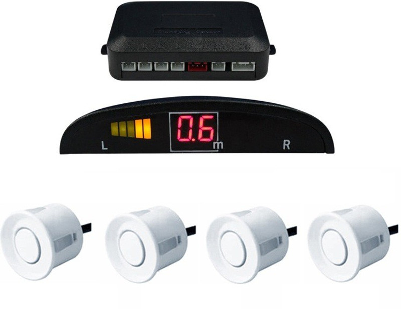 Celix PARKSENS1c58 Car Reverse Parking Sensor with LED Display 200-30cm Range- White Parking Sensor(Ultrasonic Systems)