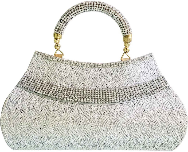 CraftEra Solid Party Bag(Silver, Pack of 1)