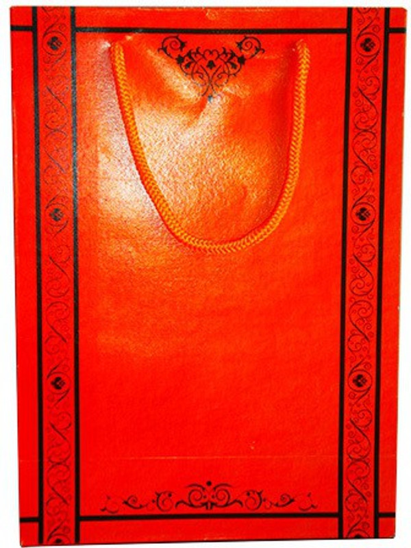 Paper Bag Zone Printed Party Bag(Orange, Pack of 10)