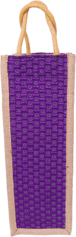 Womaniya Jute Bottle Solid Party Bag(Purple, Pack of 1)