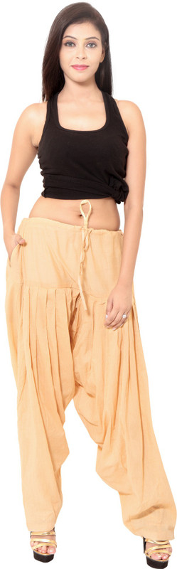 Zaributi Cotton Blend Solid Patiala
