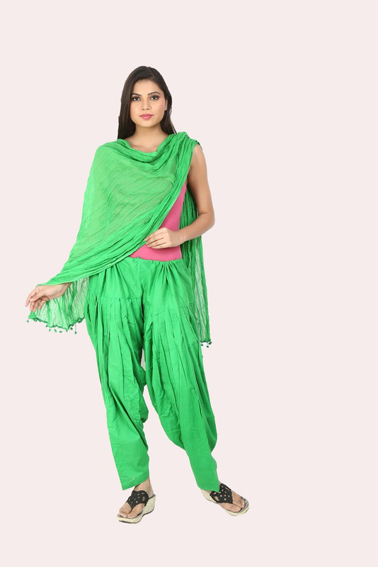 Galaxy Cotton Blend Solid Patiala