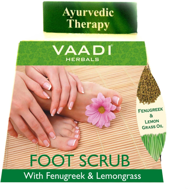 Vaadi Herbals Foot Scrub with Fenugreek & Lemongrass Oil - Pack of 4