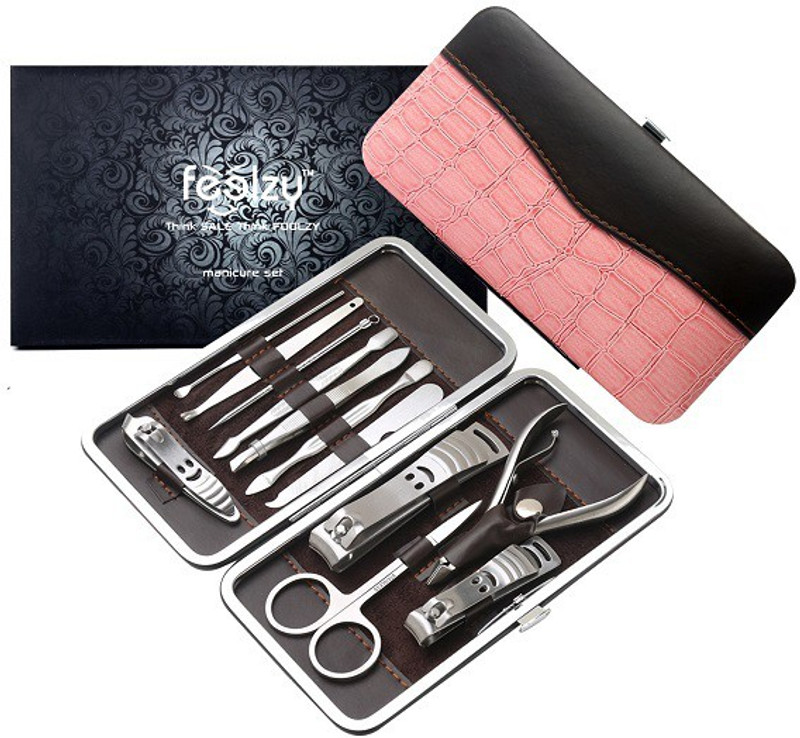 Foolzy Premium Quality Pedicure Set-Nail Clipper-(13 in 1) - Stainless Steel(250 g, Set of 13)