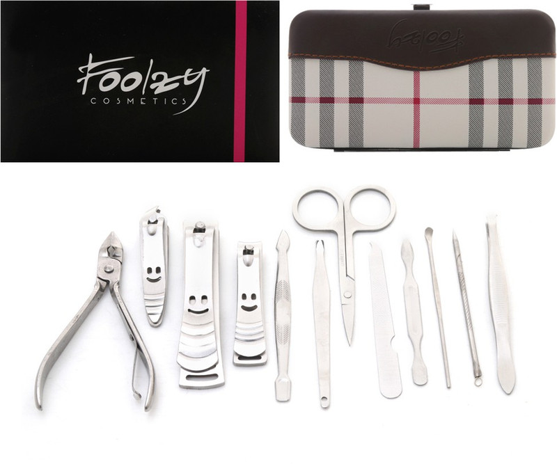 Foolzy 13 In 1 Stainless Steel Nail Clipper Pedicure Set(250 g, Set of 12) RS.429 (46.00% Off) - Flipkart