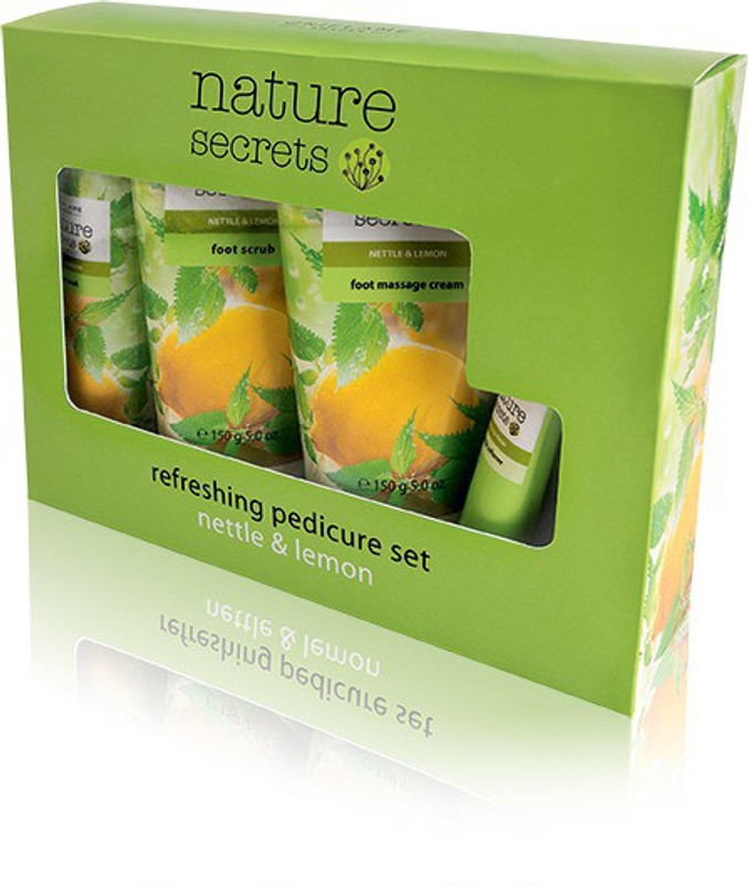 Oriflame Sweden Nature Secrets Refreshing Pedicure Set Nettle & Lemon(460 g, Set of 4)