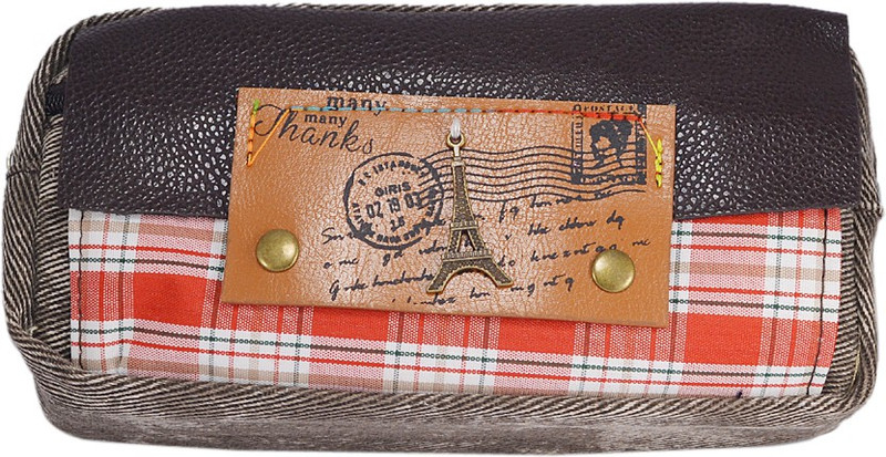 Saamarth Impex Printing Checks Art Fabric Pencil Box(Set of 1, Multicolor)