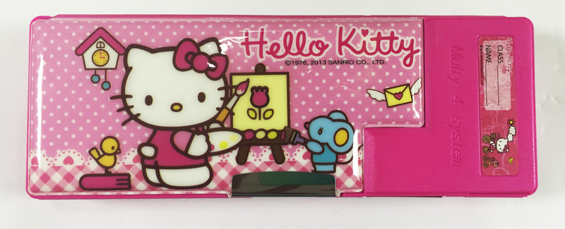 Disney hello kitty hello kitty Art plastic Pencil Box(Set of 1, pink)