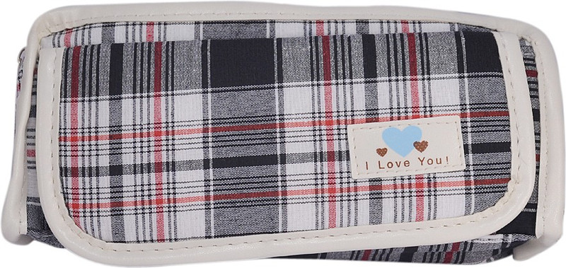 Saamarth Impex Love Checks Art Fabric Pencil Box(Set of 1, Multicolor)