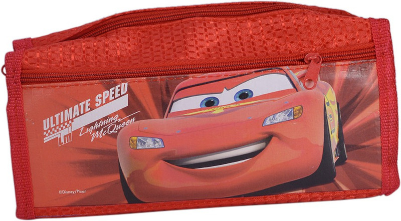 Saamarth Impex Cartoon Car Art Fabric Pencil Box(Set of 1, Red)