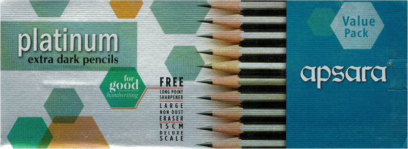 Apsara 101001009 Pencil(Set of 2, Grey, Black)