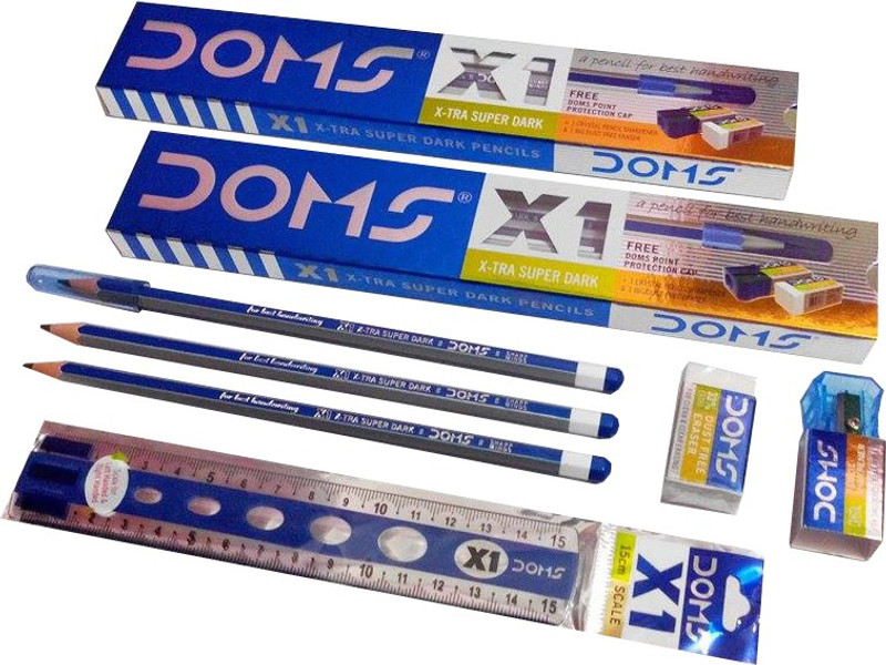 DOMS X1 Pencil(Set of 10, Black)