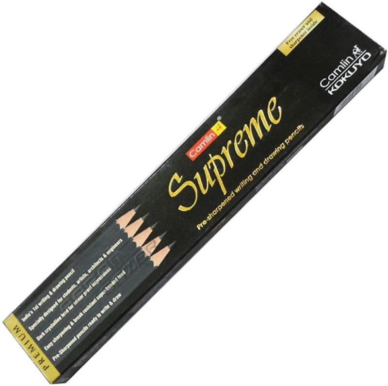 Camlin 7085009 Pencil(Set of 10, Black)