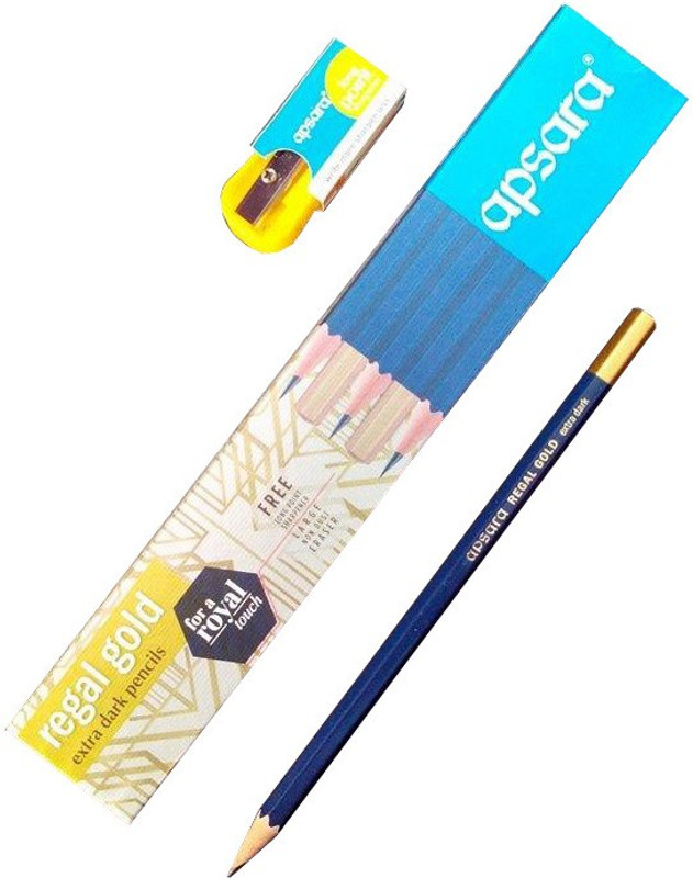 Apsara Regal Gold Pencil(Set of 10, Black)