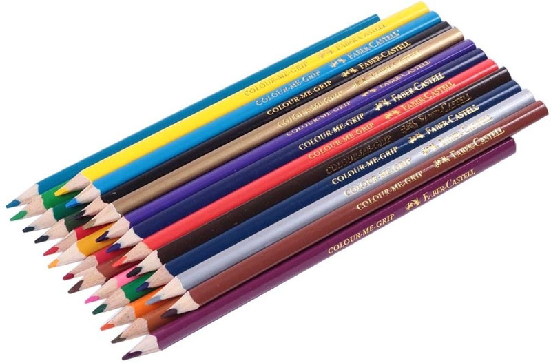 Faber-Castell Colour Me Grip Colour Pencils Pencil(Set of 24, Multicolor)