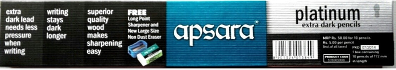 Apsara 1324013849 Pencil(Set of 3, Grey, Black)