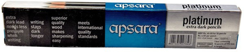 Apsara 101001002 Pencil(Set of 4, Grey-Black)