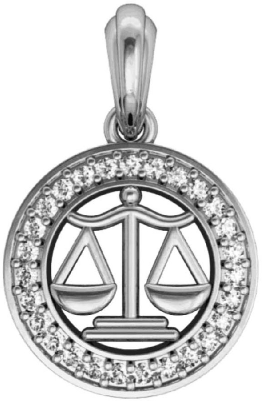 Jewelslane Libra Diamond Silver, Copper, Fabric Pendant