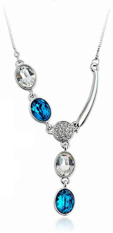 Silver Shoppee Angelic Rhodium Crystal, Cubic Zirconia Alloy Pendant