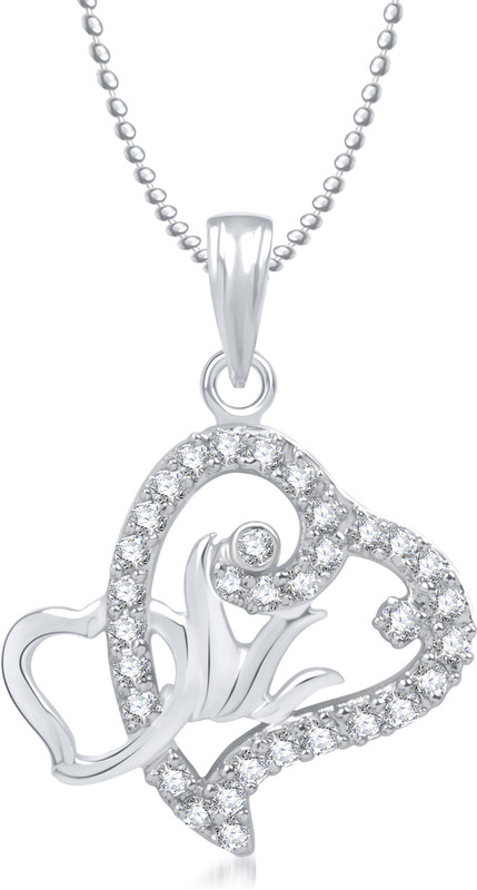 Meenaz Heart In Heart Alloy Pendant