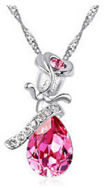 Girlz! Pink Rose Alloy Pendant