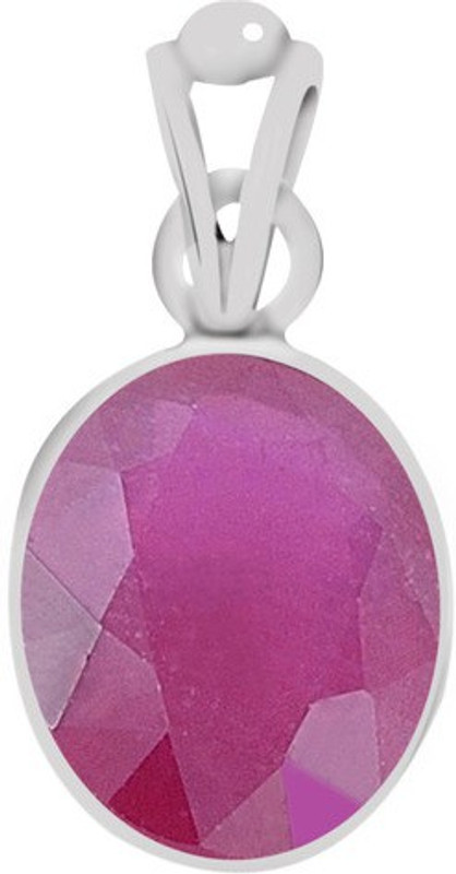 Clara Certified Ruby Premium (Manik) 3.9cts or 4.25ratti Ruby Sterling Silver Pendant