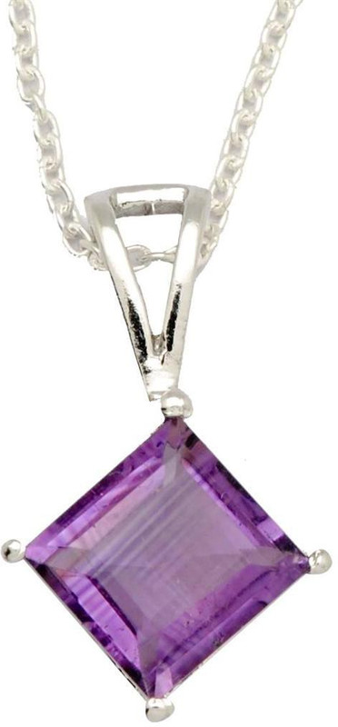 YugshaJewels Elegant YJP-146 Amethyst Silver Pendant