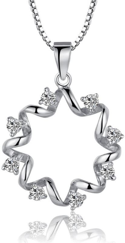 AG Jewellery Real Diamond Fashion AGSP0160 Rhodium Diamond Sterling Silver Pendant