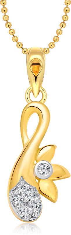 Vighnaharta Cute Sunflower Gold-plated Cubic Zirconia Alloy Pendant