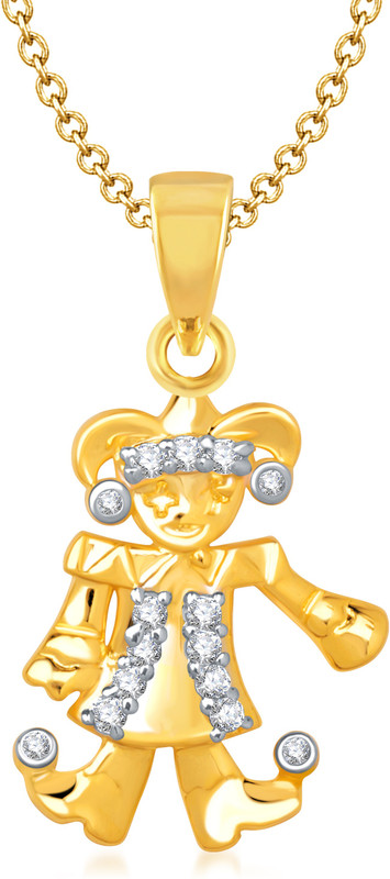 VK Jewels Joker Gold-plated Cubic Zirconia Alloy Pendant