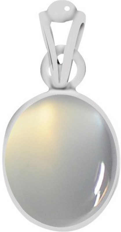 Clara Certified Moonstone 3.9cts or 4.25ratti Moonstone Sterling Silver Pendant