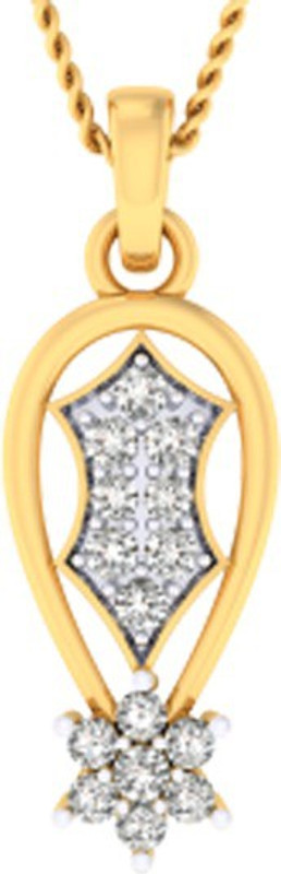 Kataria Jewellers The Blenda 14kt Diamond Yellow Gold Pendant