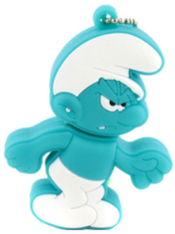 Microware Smurfs Angry Boy Shape Designer 4 GB Pendrive