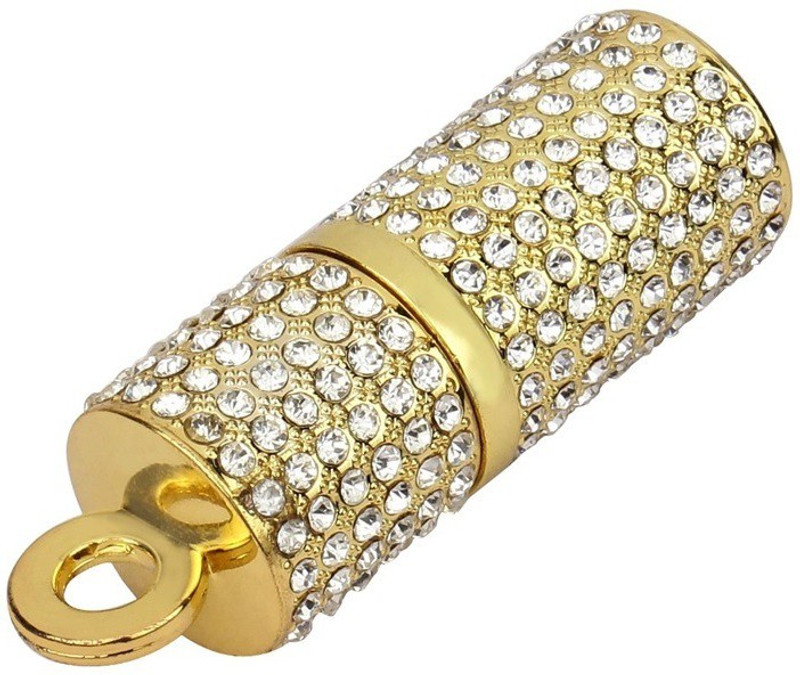 Quace Lipstick 8 GB Pen Drive(Gold)