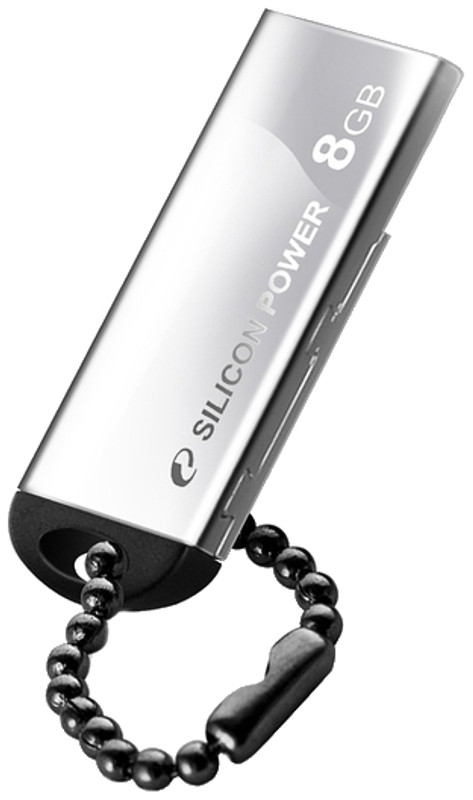 Silicon Power Touch 830 8 GB Pen Drive(Silver)