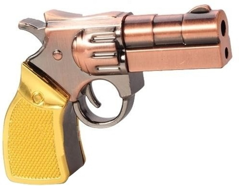 Microware Gun Golden Metal Shape 32 GB Pen Drive