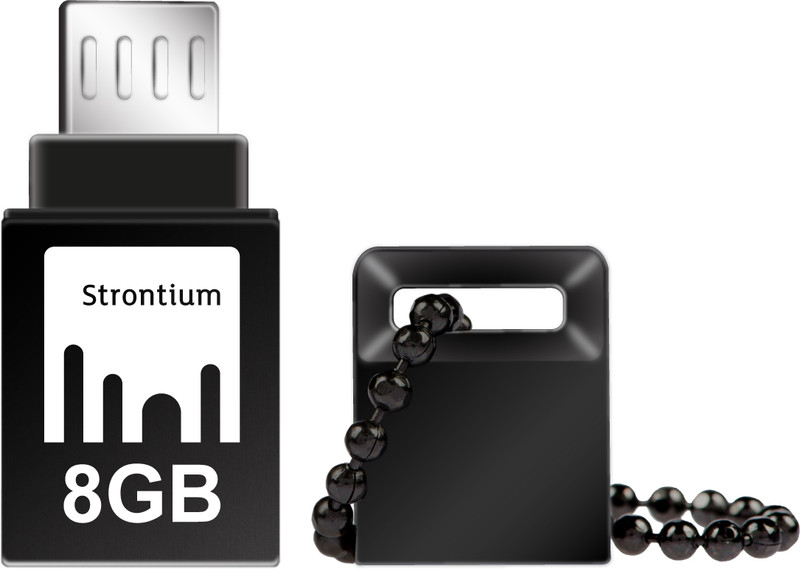 Strontium 8GB NITRO ON-THE-GO (OTG) USB 3.0 FLASH DRIVE 8 GB OTG Drive(Black, Type A to Micro USB) RS.599 (33.00% Off) - Flipkart