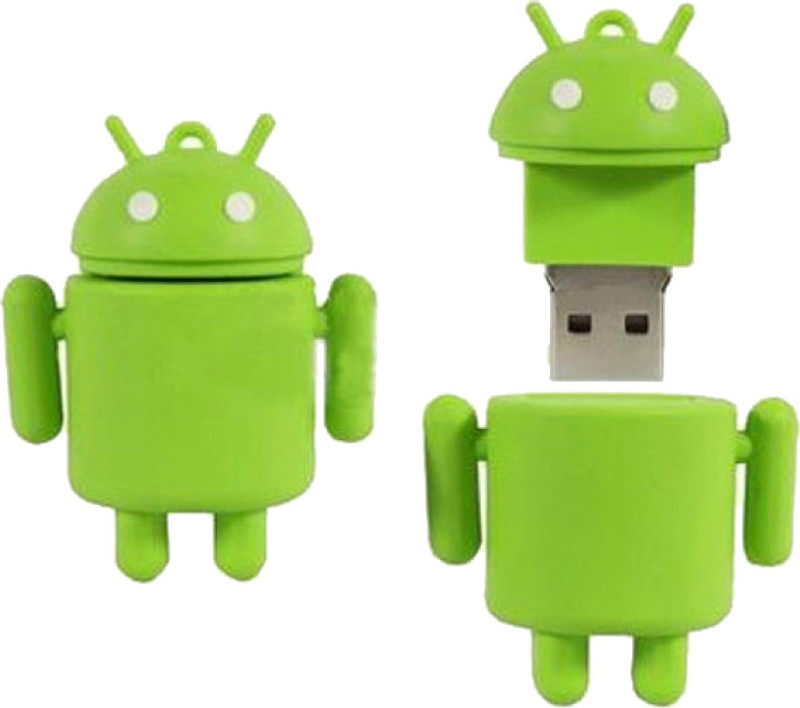 Microware Android Shape Fancy 16 GB Pen Drive(Green)