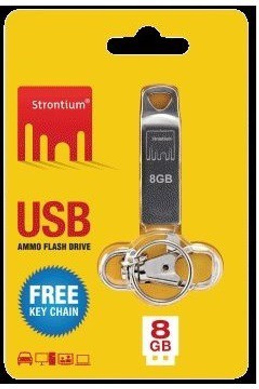 Strontium Ammo 8 GB Pen Drive(Silver)