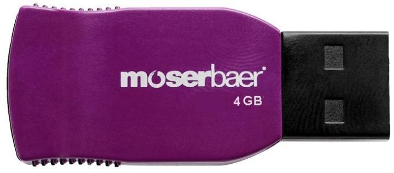 Moserbaer Racer 4 GB Pen Drive(Purple & Black)