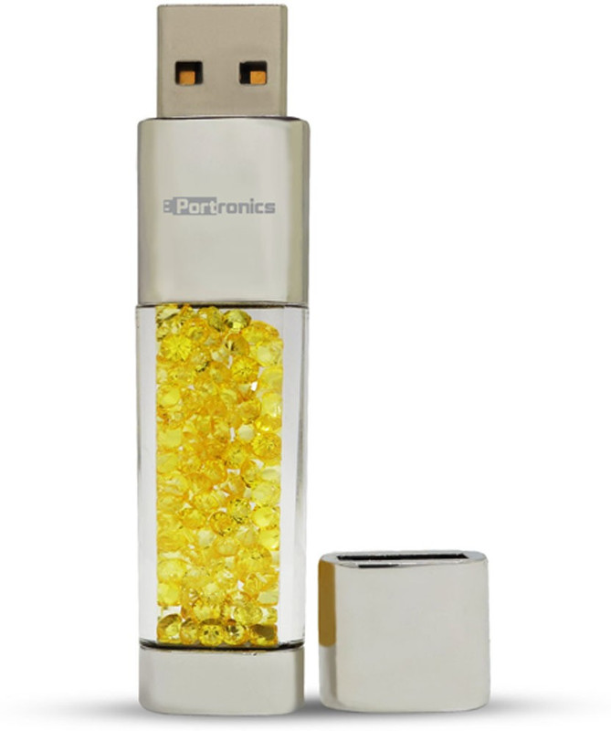 Portronics Crystal Bar 16 GB Pen Drive(Yellow)